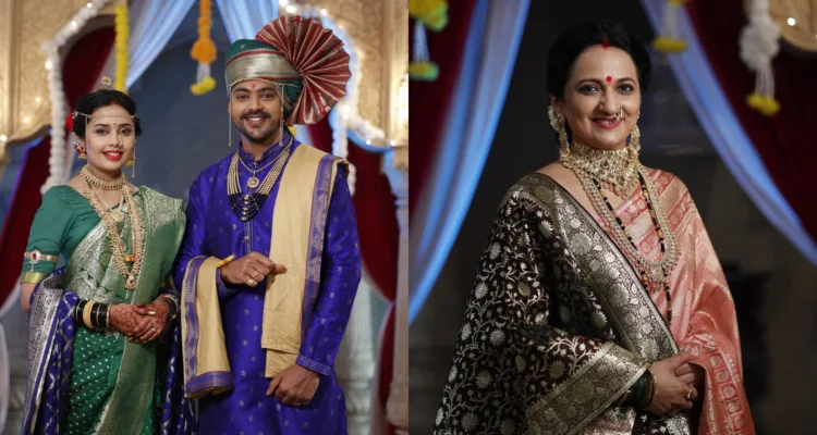 Bhuvaneshwari look in Akshara-Adhipati Wedding