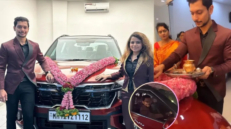 Kartiki Gaikwad and her husband buys a new Car