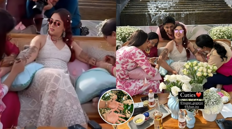 Aamir khan daughter ira and nupur shikhare mehendi video viral on social media