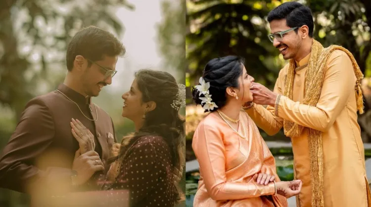 marathi serial aai kuthe kay karte fame actress kaumudi walokar engagement with aakash chowkase photo viral on social media