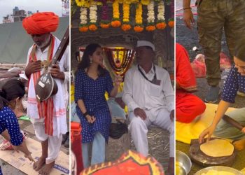 36 Guni Jodi serial fame Marathi actress Anushka Sarkate shared some special moments of her pandharpur wari video
