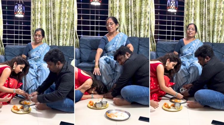 Bigg Boss Marathi 5 fame Janhavi Killekar Lakshmi pooja of her mother-in-law video shared the video on social media