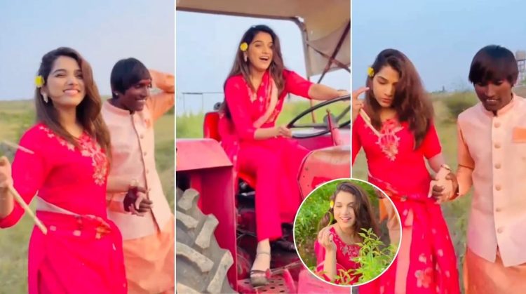 Bigg Boss Marathi 5 fame Janhavi Killekar went to Suraj Chavan village and she drove a tractor in the farm video shared on Social Media.