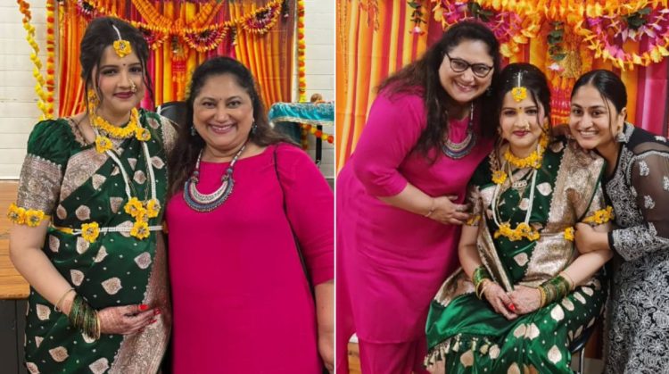 Marathi actress Sukanya Mone went to Australia for Neha Gadre baby shower photo viral on social media.