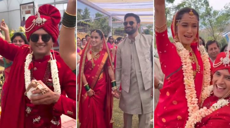 Shiva serial fame Marathi actor Shalva Kinjwadekar dancing in a his wedding video viral on social media.