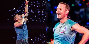 chris martin at mumbai concert