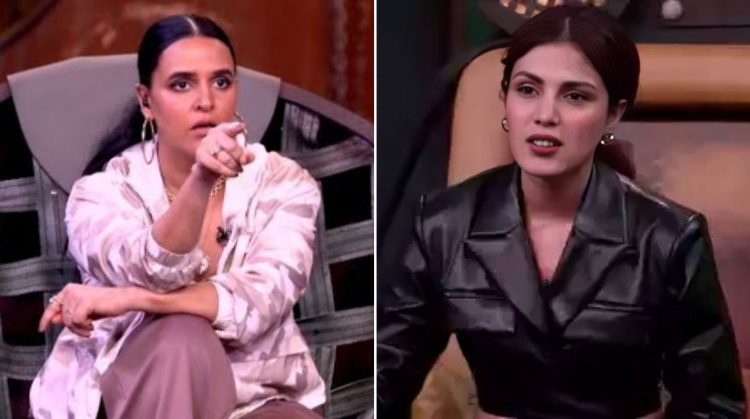 Neha Dhupia and Rhea Chakraborty argument during the Roadies show season 20