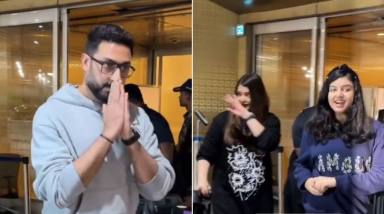 Abhishek and Aishwarya Bachchan returning to Mumbai after celebrating the New Year together video of viral on social media