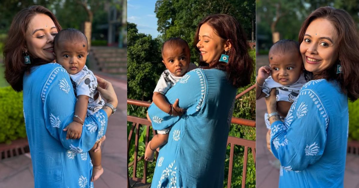  Devoleena Bhattacharjee holding her Son