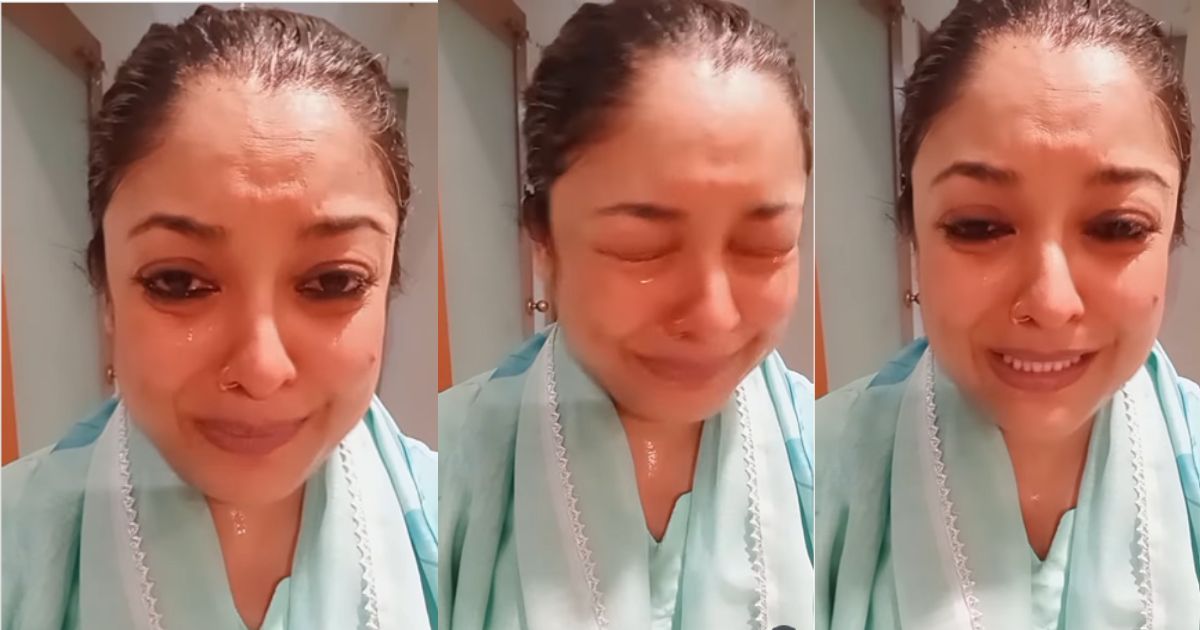 tanushree dutta crying shared a video