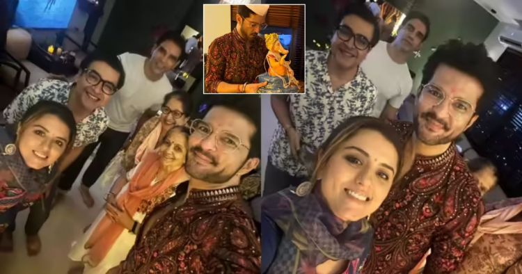 Raqesh Bapat shares photos of Ganpati visarjan