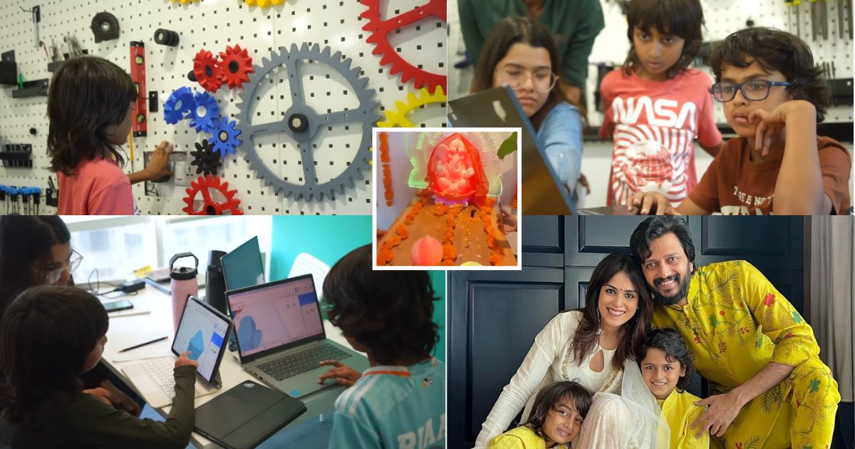 genelia and riteish deshmukh ganesh festival