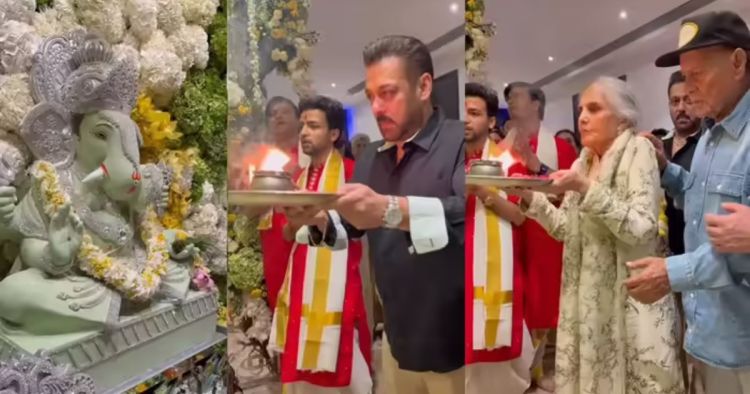 salman khan performs aarti ganesh chaturthi
