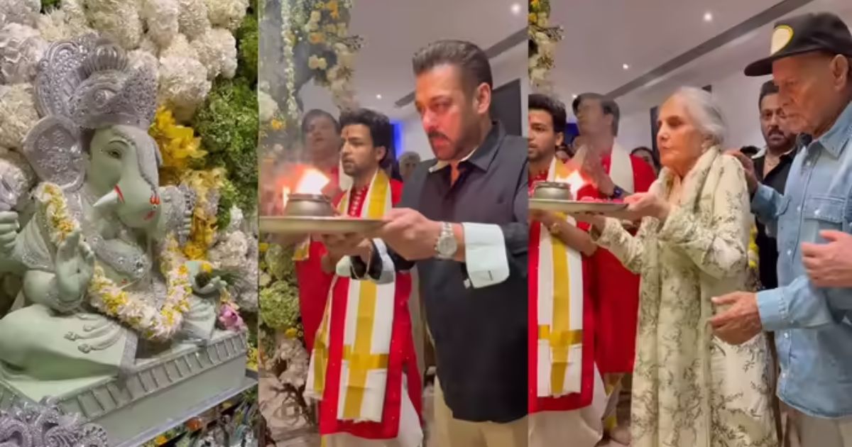 salman khan performs aarti ganesh chaturthi