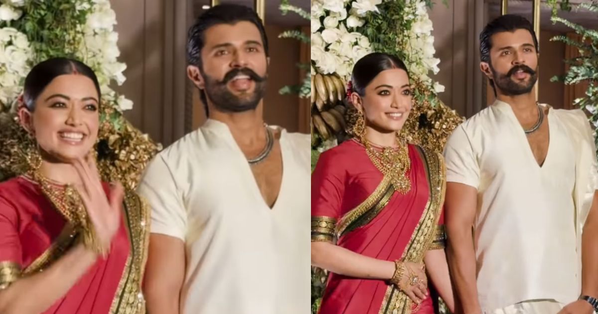 Rashmika Mandanna Red Saree